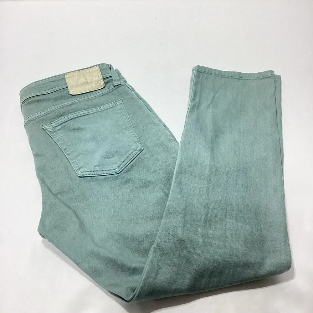 Adriano Goldschmied AG Jeans Ag-ed Denim Gray Green Mid Rise Straight 34R Men's
